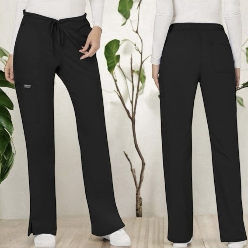 NEW‎ Cherokee Workwear Black Scrub Pants Medical Career Comfort Stretch LT